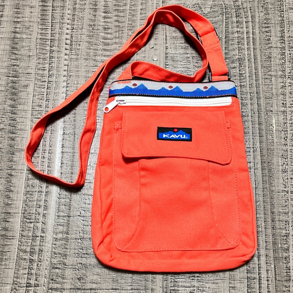Kavu Orange and Blue Messenger Bag
